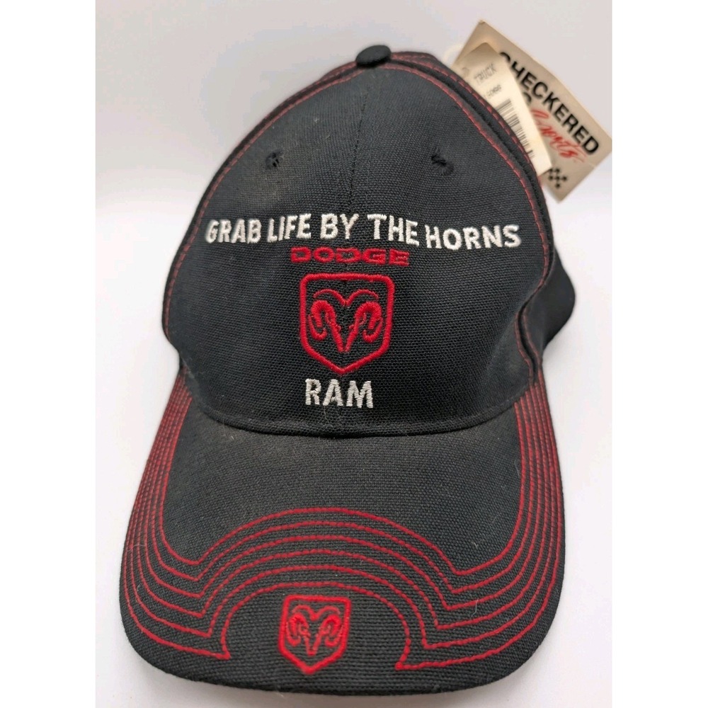 VTG Dodge Ram Hat -‎ New Vintage 2002 Checkered Flag Sports NWT